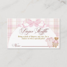 Roze keurige teddybeer meisje baby shower luier 