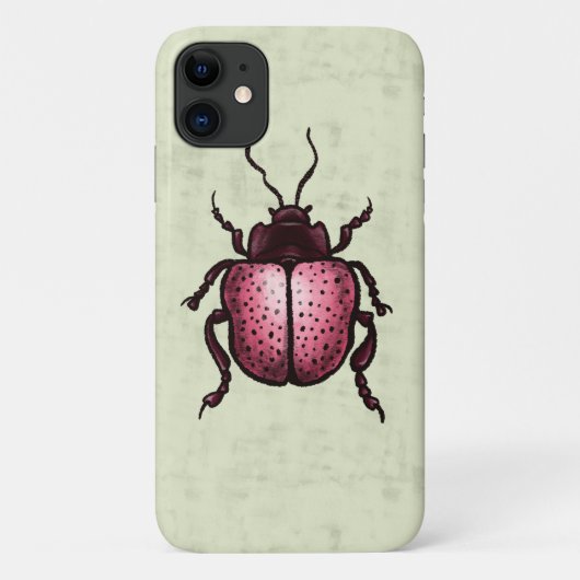 Roze Kever Schattigee Bug Art - Insectenliefhebber Case-Mate iPhone Case (Achterkant)