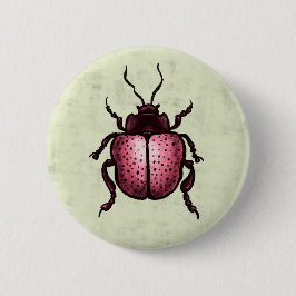 Roze Kever Schattigee Bug Art - Insectenliefhebber Ronde Button 5,7 Cm