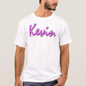 Roze Kevin Logo op White Tanktop (Voorkant)