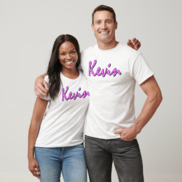 Roze Kevin Logo op White Tanktop