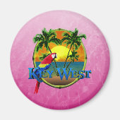 Roze Key West Sunset Magneet (Voorkant)