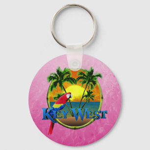 Roze Key West Sunset Sleutelhanger