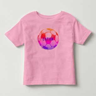 Roze kids voetbal met naam kinder shirts