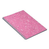 Roze kiezelmarmer notitieboek (Rechterzijde)