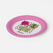 Roze kikker 1st Birthday Paper Borden Papieren Bordje (Gekanteld)