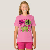 Roze Kikker 4e Verjaardag Tshirts en geschenken (Voorkant volledig)