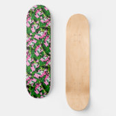 Roze kikker op groen blad patroon ontwerp persoonlijk skateboard (Voorkant)