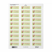 Roze kikkermonogram Letter F Kinder adres Etiket (Full Sheet)