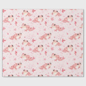 Roze kikkers cadeaupapier (Vlak)