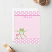 Roze kikkervisje, kikkervisje notitiekaartje (Voorkant / Achterkant in situ)