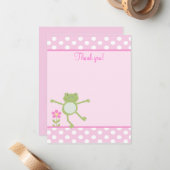 Roze kikkervisje, kikkervisje notitiekaartje (Voorkant / Achterkant in situ)