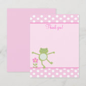 Roze kikkervisje, kikkervisje notitiekaartje (Voorkant / Achterkant)