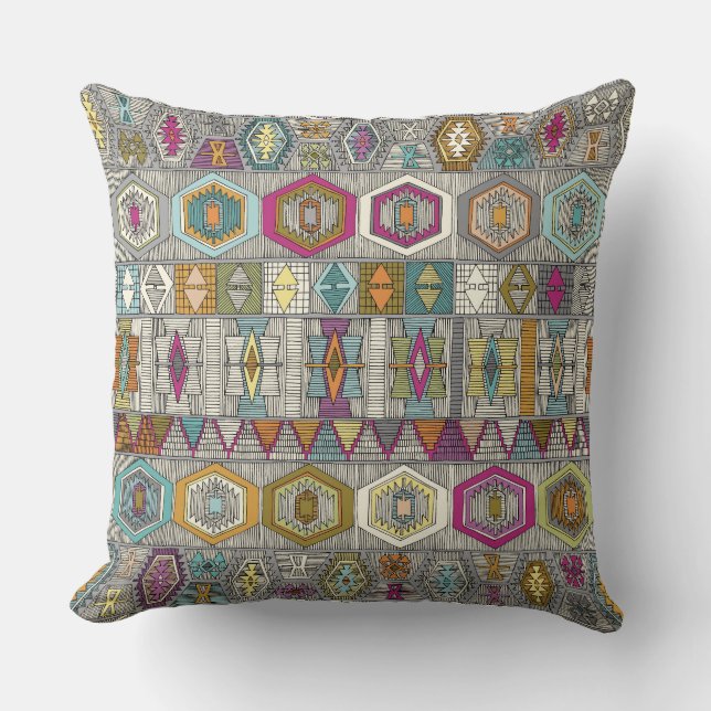 roze kilim kussen (Voorkant)