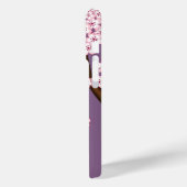 Roze Kimono Kawaii Kokeshi Pop op Paars Case-Mate iPhone Case (Achterkant / Links)