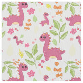 Roze kind dino-ontwerp stof (Close Up)