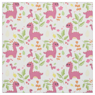 Roze kind dino-ontwerp stof
