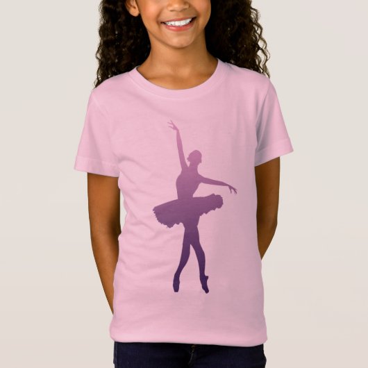 Roze Kinder ballet T-shirt (Voorkant)
