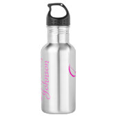 Roze kinder drinken flesje waterfles (Achterkant)