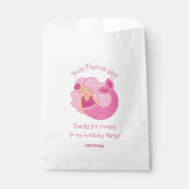 Roze Kinder mermaïde Birthday Party Favor Bags Bedankzakje