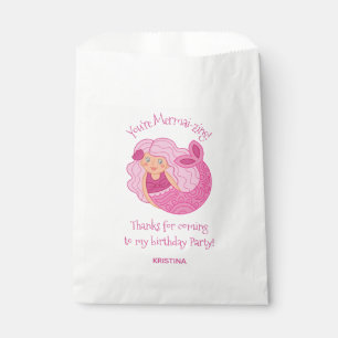 Roze Kinder mermaïde Birthday Party Favor Bags Bedankzakje