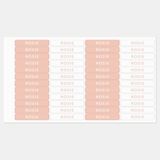 Roze Kinder naam school kleding Labels (Vel)