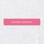 Roze Kinder naam Strijkdroog op waslabels Labels (Design 1)