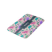 Roze | Kinder naam van het kleurrijke dinosauruspa Badmat (Gekanteld)