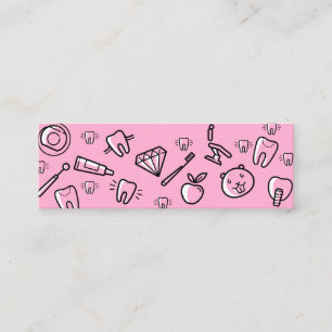 Roze Kinder Tandarts Tandheelkundige Zorg voor Kin Mini Visitekaartje