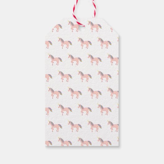 Roze Kinder Unicorn Classroom Valentijn Cadeaulabel (Achterkant)