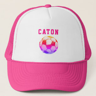 Roze Kinder voetbal gepersonaliseerd Trucker Pet