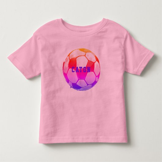 Roze kinder voetbal maatwerk kinder shirts (Voorkant)