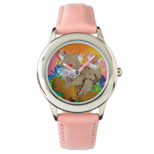Roze Kinderen Koala Beer Watch Horloge