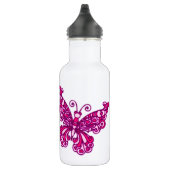 Roze kinderen met de vlinderroze naam drinken fles (Rechts)