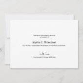 Roze Kindergarten Afstuderen foto nu en dan Aankondiging (Achterkant)