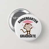 Roze Kindergarten Afstuderen Ronde Button 5,7 Cm (Voorkant /achterkant)