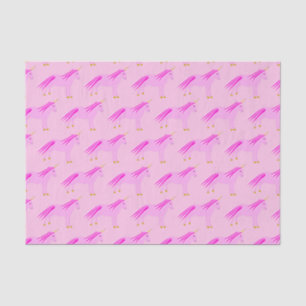  roze kindermeisje Unicorn Baby shower Patroon Tissuepapier