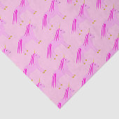  roze kindermeisje Unicorn Baby shower Patroon Tissuepapier (Detail)