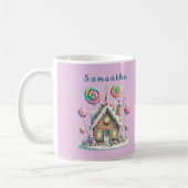 Roze Kindernaam Mok met Huis van Gemberkoek (Links)