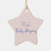 Roze kinderslaapoppenbord keramisch ornament (Rechts)