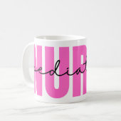 Roze kinderverpleegkundige Mok (Voorkant links)