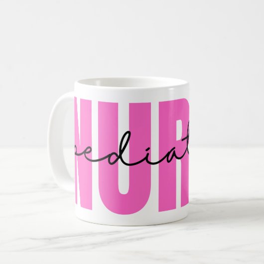 Roze kinderverpleegkundige Mok (Voorkant links)