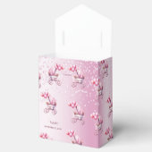 Roze Kinderwagen Favor Box Bedankdoosjes (Geopend)