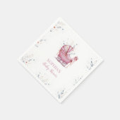Roze kinderwagen servet (Hoek)