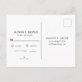 Roze King Protea Floral Wedding RSVP Uitnodiging Briefkaart (Achterkant)