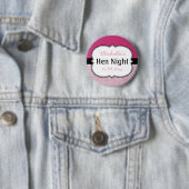 Roze Kip Avond Persoonlijk Ronde Button 5,7 Cm (In situ)