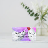 Roze Kip Kip Rustiek Biologisch Ei Boerderij Visitekaartje (Staand voorkant)