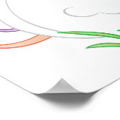 Roze kippenCoop en bloemen Poster (Hoek)