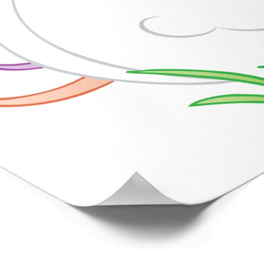 Roze kippenCoop en bloemen Poster (Hoek)