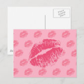 Roze Kiss Briefkaart (Voorkant / Achterkant)
